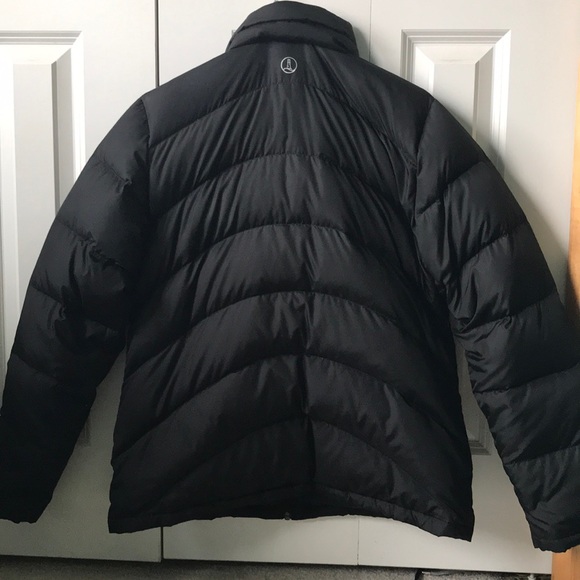 Lands’ End black down jacket, gently used. - Picture 2 of 5